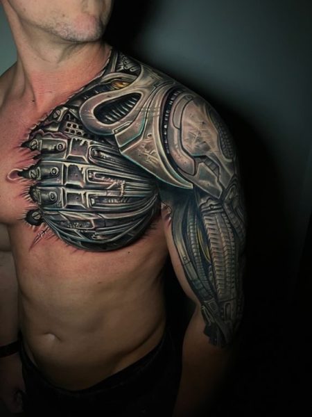 Unveiling Artistry The Intricate World Of Sleeve Biomechanical Tattoos   Image 11 71 