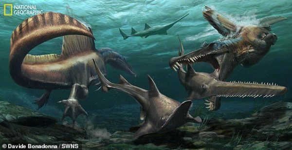 Hundred Million-Year-Old ‘River Monster’ with a Powerful Fin-Like Tail Unearthed, Providing Evidence that Dinosaurs Did Live Underwater